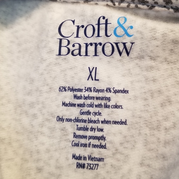 NWT CROFT & BARROW WOMENS LONG SLEEVE HI NECK GRAY TOP - Picture 3 of 5